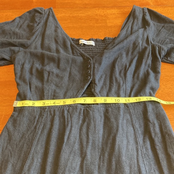 Abercrombie & Fitch Womens Size M Black Mini Smocked Back Front Cut Out Dress - Picture 11 of 13
